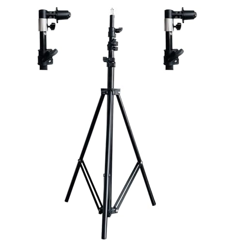 Kate 8ft Collapsible Background Stand Kit for Pop Up Backdrops Tripod Frame with Clamp for Chroma Key Green Screens, Foldable Reflectors Photography Lighting Stand - color: Pattern1