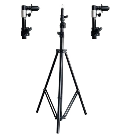 Kate 8ft Collapsible Background Stand Kit for Pop Up Backdrops Tripod Frame with Clamp for Chroma Key Green Screens, Foldable Reflectors Photography Lighting Stand - color: Pattern1