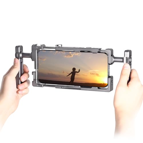 PCR-01 Smartphone Cage Universal Phone Video Rig Kit with Handle, Phone Stabilizer for Video Recording Cell Phone Filming Accessories