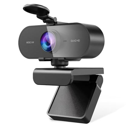 2K Webcam for PC Mac Laptop with Microphone,Full HD Web Cam for Streaming with Privacy Cover Sliders,USB C Web Camera for Desktop Computer Monitor,External Small Best Webcam For Microsoft Teams Gaming