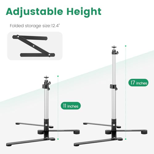 Overhead Tripod for Mini Projector, 360° Adjustable Overhead Phone Mount, Tabletop Tripod for Cookie Decorating Online Video and Draw Recording, Compatible with Phones, Webcam, and Mini Cameras