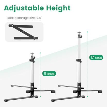 Overhead Tripod for Mini Projector, 360° Adjustable Overhead Phone Mount, Tabletop Tripod for Cookie Decorating Online Video and Draw Recording, Compatible with Phones, Webcam, and Mini Cameras