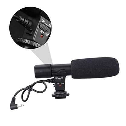 1pc Interview Microphone for Camera Camcorder and Phone Lightweight Design Compatible Devices for Vloggers and Video Producers