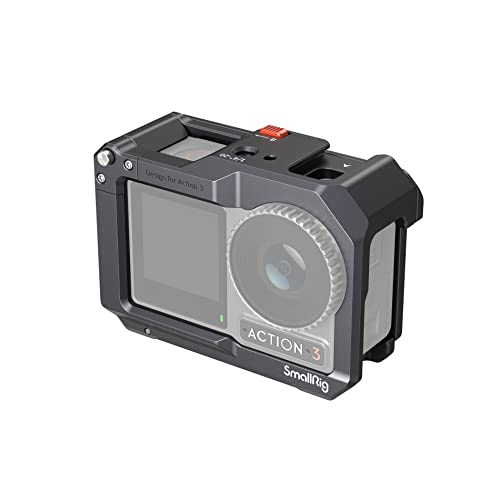 SmallRig Action 5 Pro Action 4 Action 3 Camera Cage for DJI, Protective Cage Compatible for DJI Mic, Protective Frame for Osmo Action 5 Pro Action 4 Action 3-4119C
