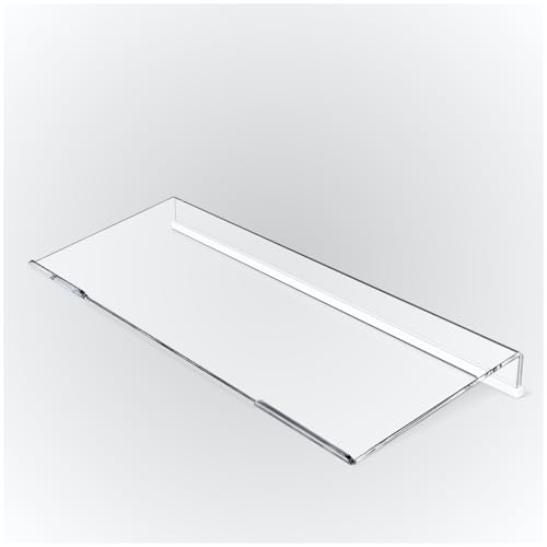 BEEGO Ergonomic Computer Keyboard Stand - Clear Acrylic Keyboard Riser Tilted Keyboard Holder Keyboard Tray with White Non-Slip Strip for Easy Typing at Home School Office Desk Accessories - color: Clear W/ White Strip, size: 1PCS