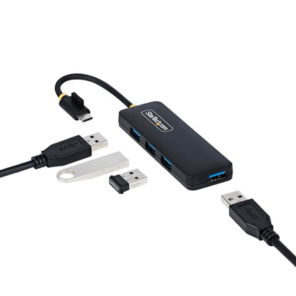 StarTech 4-Port USB-C Hub 5Gbps with 4X USB-A, Mini (H5C4A-USB-HUB) - size: 0.4 ft, style: USB-C