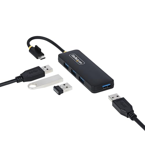 StarTech 4-Port USB-C Hub 5Gbps with 4X USB-A, Mini (H5C4A-USB-HUB) - size: 0.4 ft, style: USB-C