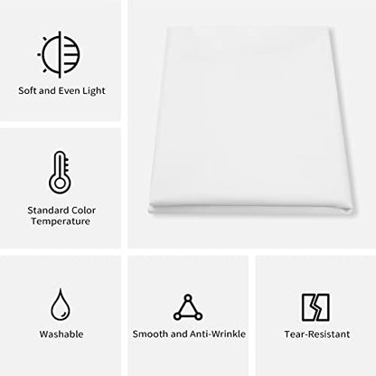 Meking Diffusion Fabric Light Silk White Seamless Nylon 4.3 x 1.8 Yard /4 x 1.7M Foldable Diffusion Sheet for Light Tent, Strobe Light, Lighting Light Modifier and Other Photographic Equipment - size: 4 Yard x 67 Inch