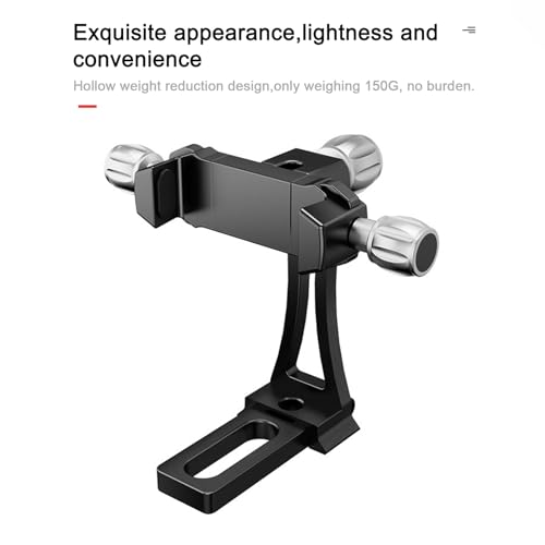 Ultralight Phone Tripod Mount T6061 Aerospace Aluminum 150g 360° Ball Head Auto-Clamp Gravity Sensor Fit 58-88mm Phones for Vlogging/Car/Desktop Filming (YH-BFZ-01C)
