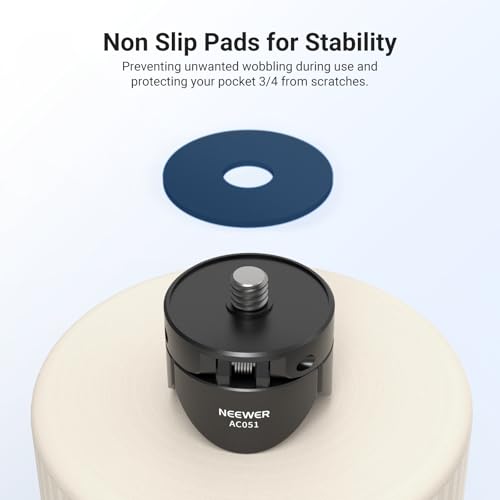 NEEWER Mini Tripod Compatible with DJI Osmo Pocket 4 & 3, Small Desktop Gimbal Camera Holder Mount Stand with 1/4" Screw Compatible with Insta 360 X5 X4 X3, Upright/Handheld Mode Switch, AC051 - style: AC051