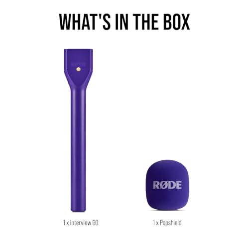 RØDE Interview GO Handheld Adaptor for RØDE Wireless Microphones (Purple) - color: Purple