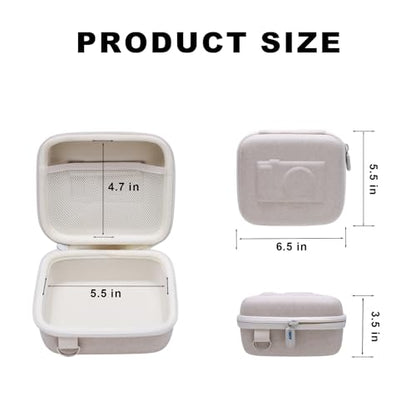 XANAD Hard Case for Sony a6400/a6700/a6100/a6000/a5000/a5100/ZV-E10/ZVE10 II or Fujifilm X100VI / X100V Digital Camera (Cream) - color: Cream
