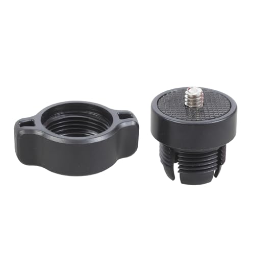 Heavy Duty 17mm Female Ball Socket to 1/4-20 Male Screw Adapter Converter for Camera Mounts Accessories Black