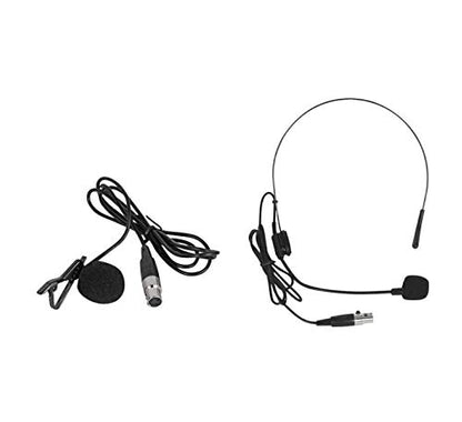 Frequency B Wireless Microphone System 4 Channel 4 Lavalier 4 Bodypacks 4 Lapel Mic 4 Headsets UHF for Karaoke System Church Speaking Conference Meeting Classroom Wedding Party Meeting School