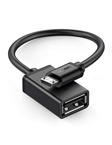 UGREEN Micro USB 2.0 OTG Cable On The Go Adapter Male Micro USB to Female USB Compatible with Samsung Phone S7 S6 Edge S4 S3 LG G4 Controller Android Windows Smartphone Tablets 4 Inch Black - color: Black