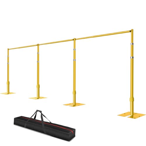 Pipe and Drape Backdrop Stand, 10x30ft Heavy Duty Adjustable Background Frame with Metal Base, Back Drop Holder for Parties Photography Wedding Photoshoot Decoration - Gold - color: Gold, size: 10x30ft