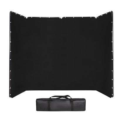 13.12ft * 7.87ft Portable Black Screen Large Screen Cutout Background wall Photography Backdrop Black Screen Support System, Suitable for Live Streaming, Character Shooting, Weddings, Video Studios