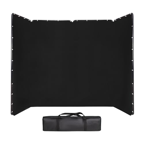 13.12ft * 7.87ft Portable Black Screen Large Screen Cutout Background wall Photography Backdrop Black Screen Support System, Suitable for Live Streaming, Character Shooting, Weddings, Video Studios