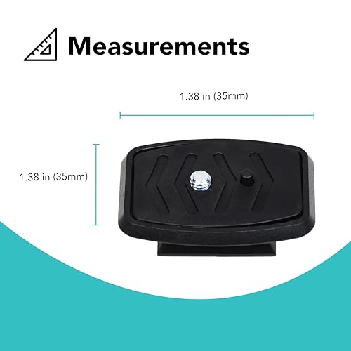 Foto&Tech 2 Pieces 35mm Tripod Quick Release Plate, Camera Mounting Adapter, Replacement Parts, Compatible with Snpak 5800d 7000tm, Slik, Qntaray, almart MX1000 - size: 35mm