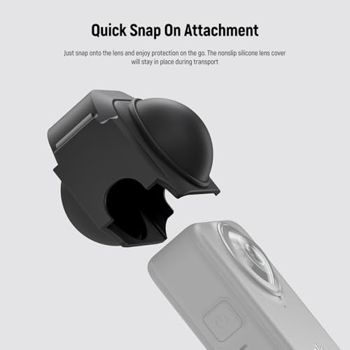 NEEWER Basics Lens Cap Compatible with DJI Osmo 360 Only, Silicone Nonslip Anti Scratch Dustproof Protective Lens Cover Protector Accessories, AC041 - style: Lens Cap