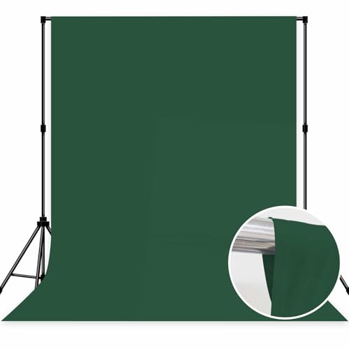 Photo Backdrop Deep Green Background Fabric Professional Photography Solution 6x9ft Seamless Design Eliminate Wrinkles Natural Theme Photography and Flower Background - color: Deep green, size: 6x9ft