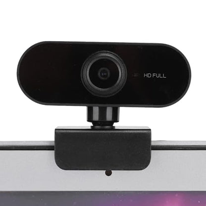 1080P HD USB Webcam Clear Picture Swingable Camera for Video Call, Compatible with WindowsMac for Online Teaching (Black)