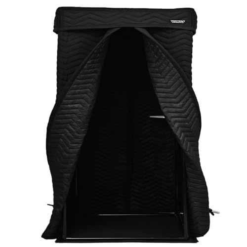 Portable Vocal Booth, Home Recording Studio, Echo-Free Sound Isolation Booth for Voice-Over, Singing (ZIGZAG-BLK, XL) - size: XL