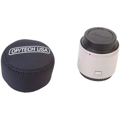 OP/TECH USA Fold-Over Neoprene Lens Pouch – Camera Lens Case for safe Lens Cover storage, Great for Photography & outdoor shoot, Keeps your Lens secure with No-Lose Lid-354 (Black) - Made in USA - size: 354