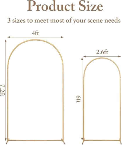 Toolterritary Metal Arch Backdrop Stand and Cover Set, 7.2FT, 6FT | Party Backdrop, Easy to Assemble, For Parties, Birthday, Baby Shower - color: Blue, size: 7.2ft, 6ft