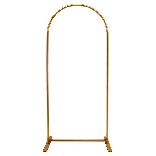 Quick Assembly Aluminum Alloy Arch Backdrop Stand, Lightweight & Sturdy for Weddings, Baby Showers & Birthday Parties, 6FT x 2.7FT Balloon Frame with Elastic Cord Design