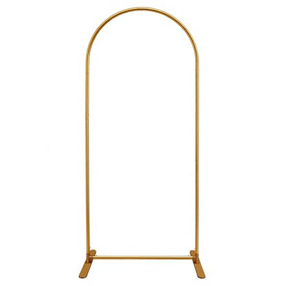 Quick Assembly Aluminum Alloy Arch Backdrop Stand, Lightweight & Sturdy for Weddings, Baby Showers & Birthday Parties, 6FT x 2.7FT Balloon Frame with Elastic Cord Design