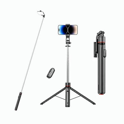 Outdoor Creator Tripod Pro for iPhone, 70 Inch | Auto pop open tall creator tripod with magnetic remote, 1/4 mount and stable base for outdoor vlogging