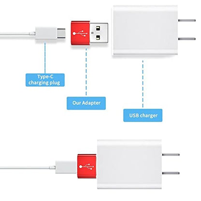 BoxWave Adapter Compatible with Logitech 4K Pro Webcam - USB-A to C PortChanger (5-Pack), Type-C OTG Convert Charging Data Adapter - Metallic Silver