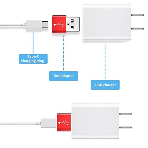 BoxWave Adapter Compatible with Logitech Brio 300 - USB-A to C PortChanger (5-Pack), Type-C OTG Convert Charging Data Adapter - Metallic Silver