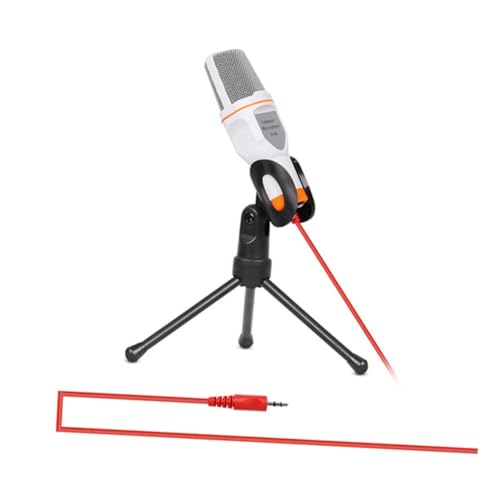 Condenser Microphone Sound Podcast for Skype MSN Mic Holder Clip Stand Desk - color: White