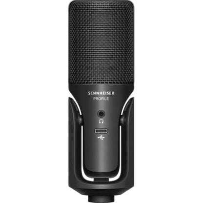 Sennheiser Profile USB Condenser Microphone Streaming Set with Boom Arm Bundle with Studio Headphones + U-Shaped Pop Filter + Cleaning Cloth (4 Items)