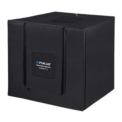 PULUZ 32"x32" Large Photo Studio Light Box, 90W 14000LM High CRI95+ Lighting with 4 Backdrops 3 Stepless Dimming LED Panels & Carry Bag Professional Shooting Tent for Product Photography - size: 32 Inch