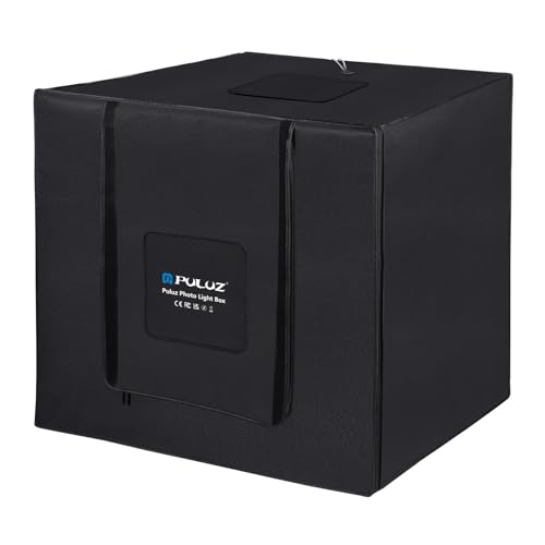 PULUZ 32"x32" Large Photo Studio Light Box, 90W 14000LM High CRI95+ Lighting with 4 Backdrops 3 Stepless Dimming LED Panels & Carry Bag Professional Shooting Tent for Product Photography - size: 32 Inch