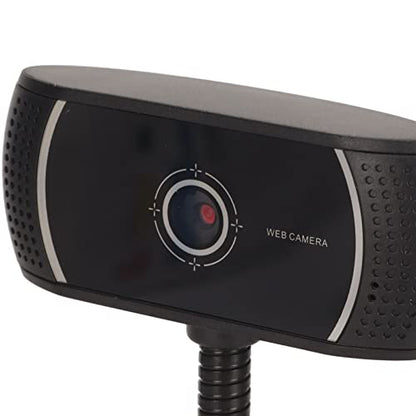 C185 HD Webcam with Noise Reduction Microphone, 720P USB Web Camera, 60 Degree Wide Angle Lens, 360 Degree Rotation for Video Conferencing and Live Streaming