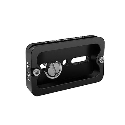 Manbily Camera Quick Release Ball Head (70x38mm) 1/4" Screw Universal Metal Arca Swiss Quick Release Plate Tripod Adapter Mount QR Plate for DSLR Camera (PU-70)