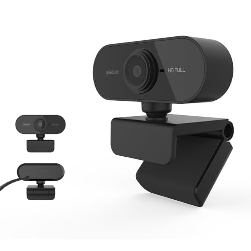 LICAEVEY HighDefinition USB Camera with Design for Clear Video Calls - Suitable for Notebooks, Desktop Computers, and Online Teaching, Black (Black)