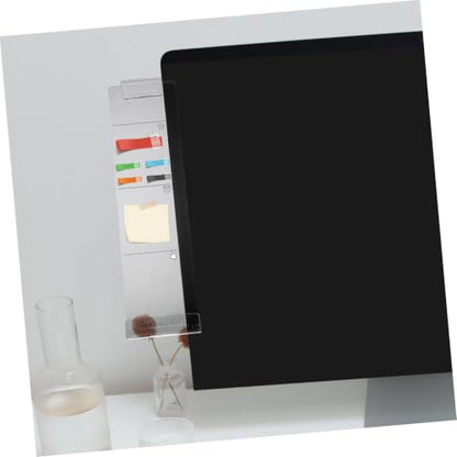 DOITOOL 2pcs Transparent Phone Holders and Memo Boards Multi-Functional Monitor Accessory for Use Convenient Message Boards to Keep Memos Organized and Hands Viewing