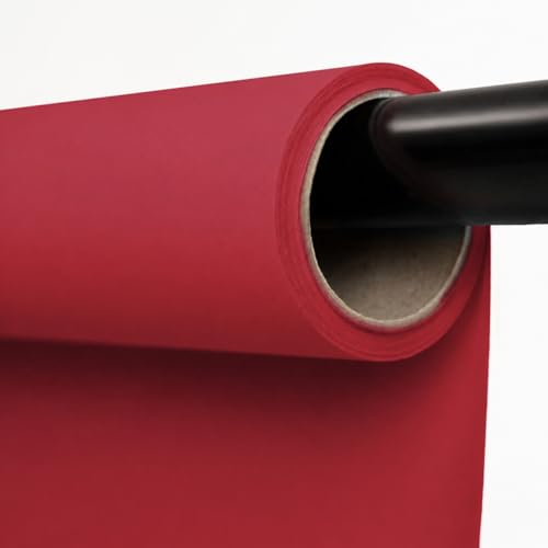 Kate Seamless Paper Backdrop Red Paper Backdrop Seamless Backdrop Paper Rolls (53''x16.4' Scarlet) - color: Scarlet, size: 53''x16.4'