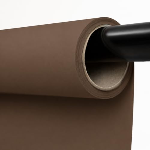Kate Seamless Paper Backdrop Brown Paper Backdrop Seamless Backdrop Paper Rolls (53''x16.4' Coco Brown) - color: Coco Brown, size: 53''x16.4'