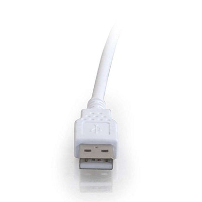 C2G Legrand USB Long Extension Cable, USB A to A Cable, Black Plug and Play Cable, 2 Meters (6.56 Feet) USB Extension Cable, 1 Count, C2G 19018 - color: White, size: 6.6 Feet, style: USB A Male to A Female