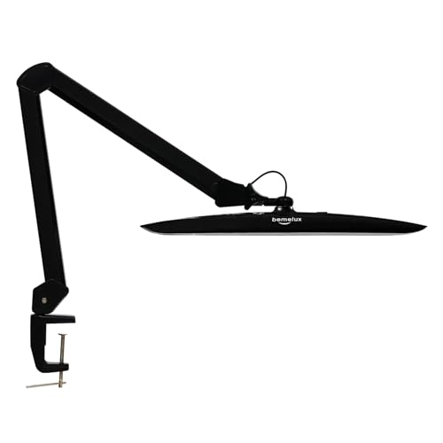 117PCS LED Clamp Desk Lamp, 20 Inch Metal Swivel Arm with Protective Casing, 2200 Lumens, Dimmable Task Lamp for Reading, Office Work, Sewing, Study, and Crafts(Black) - size: BLACK-NonCCT-Protective