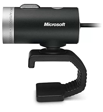 Microsoft LifeCam Cinema,Webcam with built-in noise cancelling Microphone, Light Correction, USB Connectivity, for video calling on Microsoft Teams/Zoom, compatible with Windows 8/10/11/ Mac