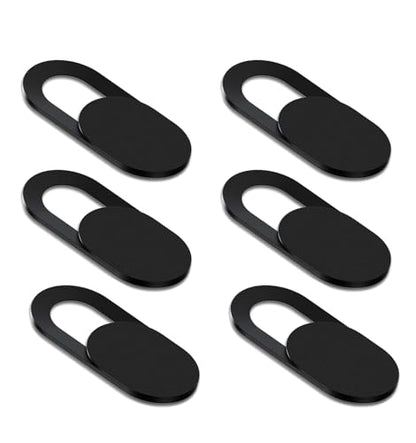 [6 Pack] Webcam Cover Slide 0.027in Ultra Thin Web Camera Cover fits Laptop, Desktop, PC, Macboook Pro, iMac, Mac mini, Computer, Smartphone,Protect Your Privacy and Security,Strong Adhensive-Black - color: black 6Pack