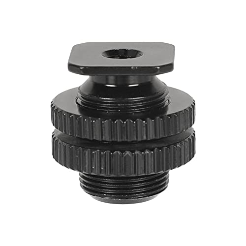 CAMVATE 5/8"-27 Male Threaded Cold Shoe Adapter to Hot Shoe for Mic Mount