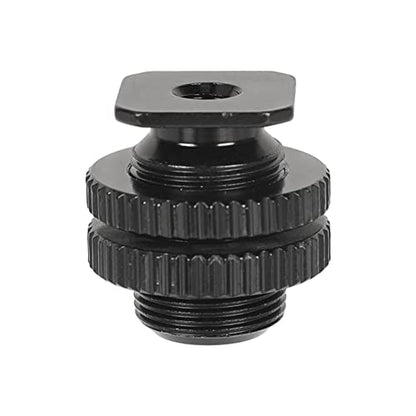 CAMVATE 5/8"-27 Male Threaded Cold Shoe Adapter to Hot Shoe for Mic Mount